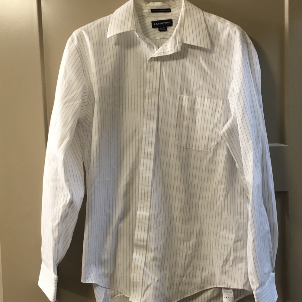 Lands End Long Dress Shirt